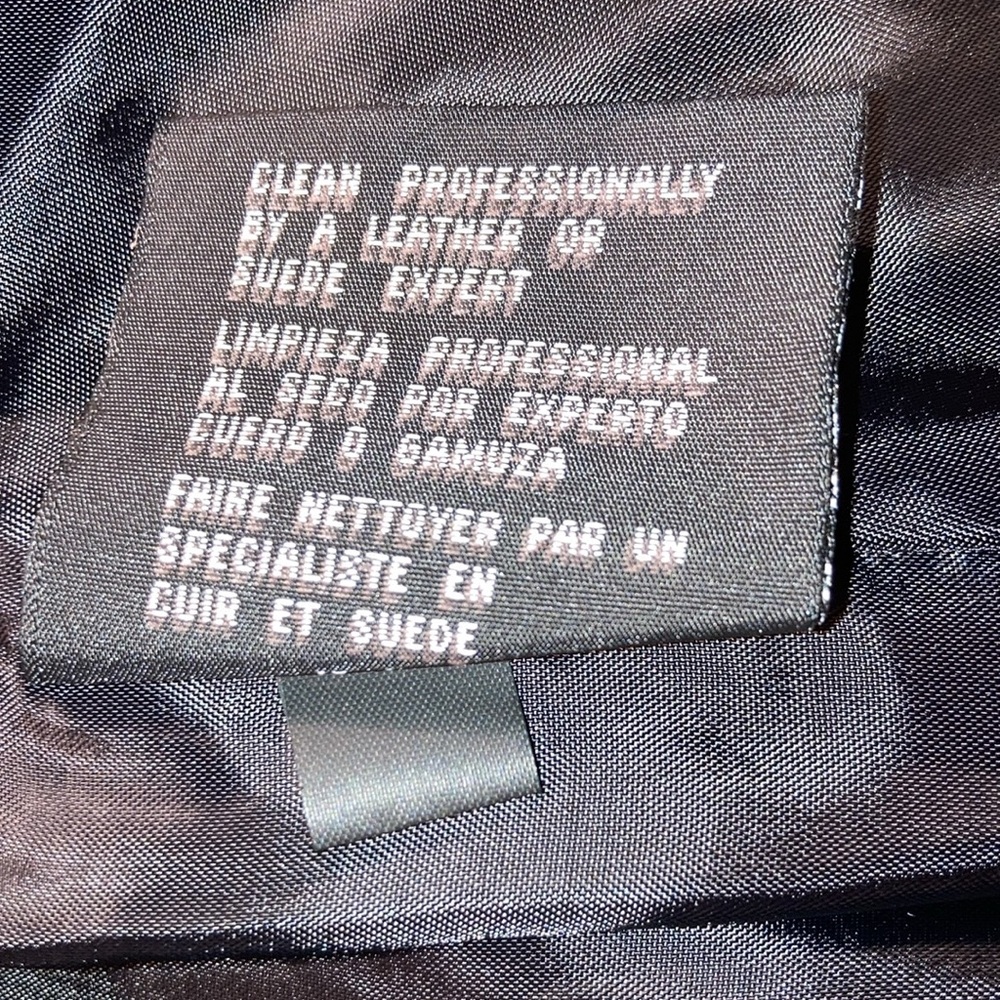 EUC  JLC NEW YORK blk leather blazer like new sz. L, 2 pockets. $59 - Picture 6 of 9